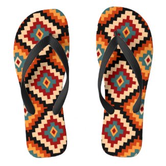 Romanian Motifs Flip Flops