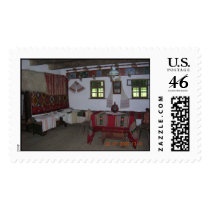 Romanian traditional house (2) postage