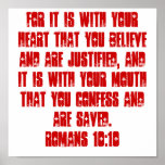 Romans 10:10  POSTER