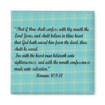 Romans 10:9-10 magnet