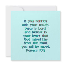 Romans 10:9 custom announcements