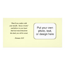 ROMANS 10:9 PHOTO GREETING CARD