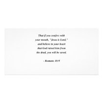 ROMANS 10:9 PHOTO GREETING CARD