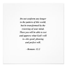 ROMANS 12:2 CUSTOM INVITATIONS