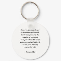 ROMANS 12:2 keychains by Christianity ROMANS 12:2 keychains