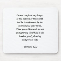 ROMANS 12:2 MOUSE PADS