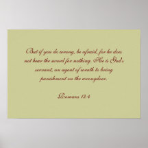 Romans 13:4 print