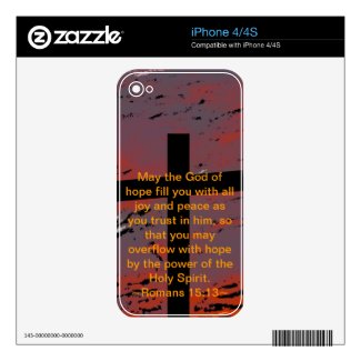 Romans 15:13 decals for the iphone 4