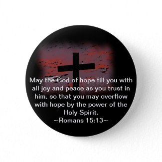 Romans 15:13 pinback button