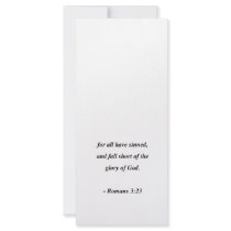 ROMANS  3:23 CUSTOM RACK CARD