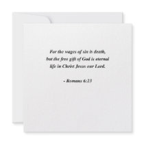 ROMANS 6:23 PERSONALIZED ANNOUNCEMENT