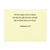 ROMANS 6:23 POST CARD