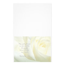 Romans 6:23 Rose Scripture Stationery