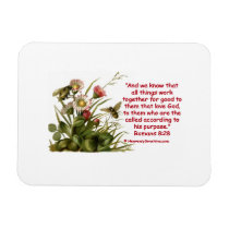 Romans 8:28 Bees Motif Magnets