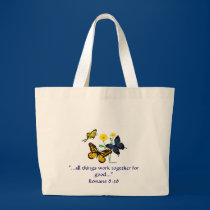 Romans 8:28 Butterflies bags