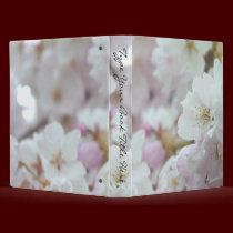 Romantic Binder White Blossoms Book Binder Wedding binders