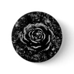 Romantic black cemetery rose Gothic button