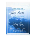 Romantic Blue Beach Bridal Shower Invitation