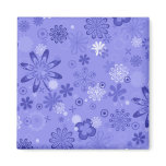 Romantic Blue Floral Pattern Refrigerator Magnets