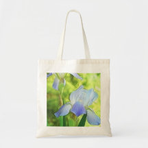 Romantic Blue Irises Bag