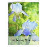 Romantic Blue Irises Card