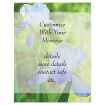 Romantic Blue Irises Full Color Flyer