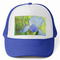 Romantic Blue Irises Hat