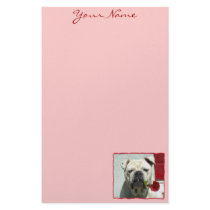 Romantic Bulldog stationary Stationery Design