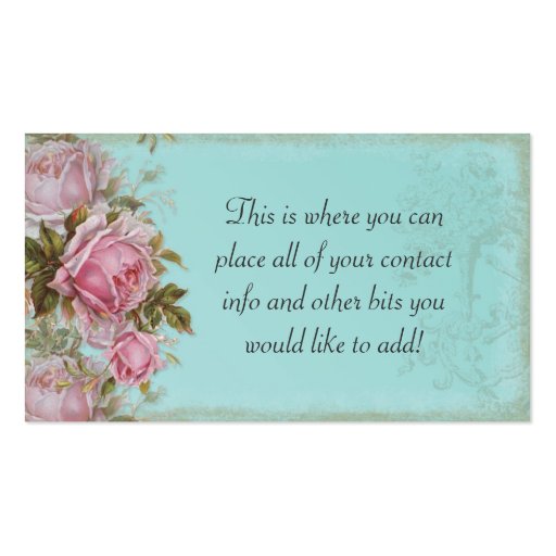 Romantic Carriage Business Card Template (back side)
