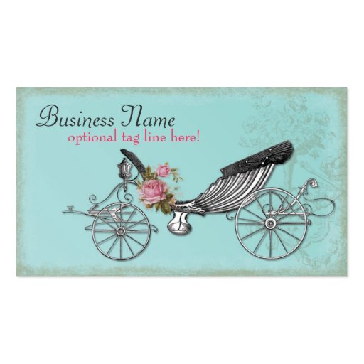 Romantic Carriage Business Card Template (front side)