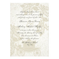 Romantic Carriage Wedding Personalized Announcement