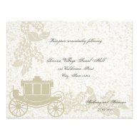 Romantic Carriage Wedding Personalized Invitations