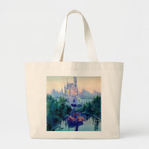 ROMANTIC CASTLE & SWAN by SHARON SHARPE Tote Bag