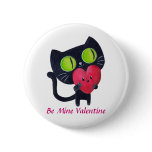 Romantic Cat - custom text - Button