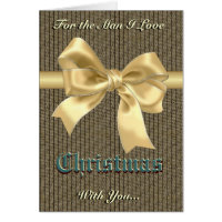Romantic Christmas for him Greeting Card