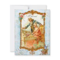 Romantic Couple French Vintage Style Invitation