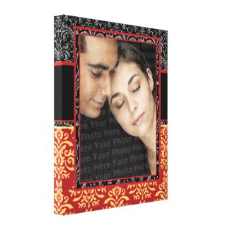 Romantic Damask for Wedding Portrait Ultra-Elegant Gallery Wrap Canvas