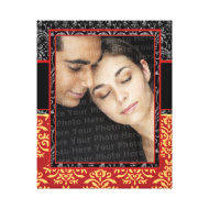 Romantic Damask for Wedding Portrait Ultra-Elegant wrappedcanvas