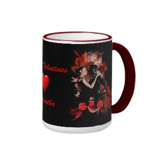 Romantic dancers love heart Valentine's Mugs