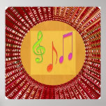 Romantic Dancing Symbols Poster