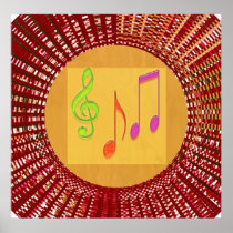 Romantic Dancing Symbols Poster