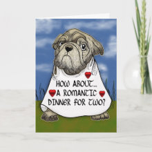 Romantic Dinner for Two Valentine's Card