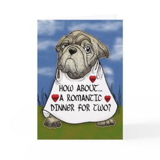 Romantic Dinner for Two Valentine's card
