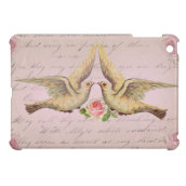 Romantic Doves in Love Vintage Collage iPad Mini Cover