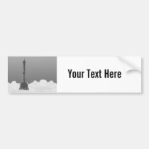 Romantic Eiffel Tower Floating In Cloud Bumper Stickers at Zazzle