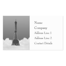 Romantic Eiffel Tower Floating In Cloud Business Card Templates at Zazzle