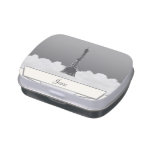 Romantic Eiffel Tower Floating In Cloud Jelly Belly Tin at Zazzle
