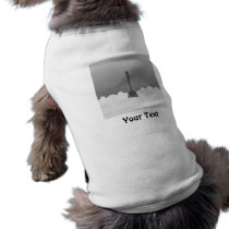 Romantic Eiffel Tower Floating In Cloud Dog Tshirt at Zazzle