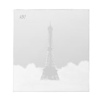 Romantic Eiffel Tower Floating In Cloud Notepad at Zazzle