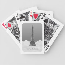 Romantic Eiffel Tower Floating In Cloud Bicycle Card Deck at Zazzle